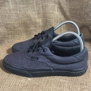 Vans Slate Woven Canvas Lo Top Leather Tongue shoe